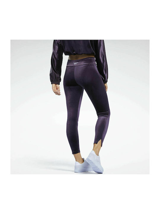 Reebok Classics Women's Cropped Running Legging High Waisted Midnight Shadow