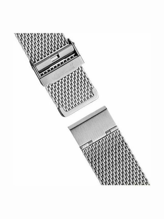 Ingersoll Herald Ανδρικό Ρολόι 40mm Αυτόματο με Ασημί Μεταλλικό Μπρασελέ
