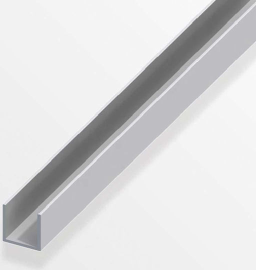 Alfer Aluminium Profile Aluminum 'Aluminium' Silver 2m 8x10.1x1.3mm 200x1.01x0.8cm