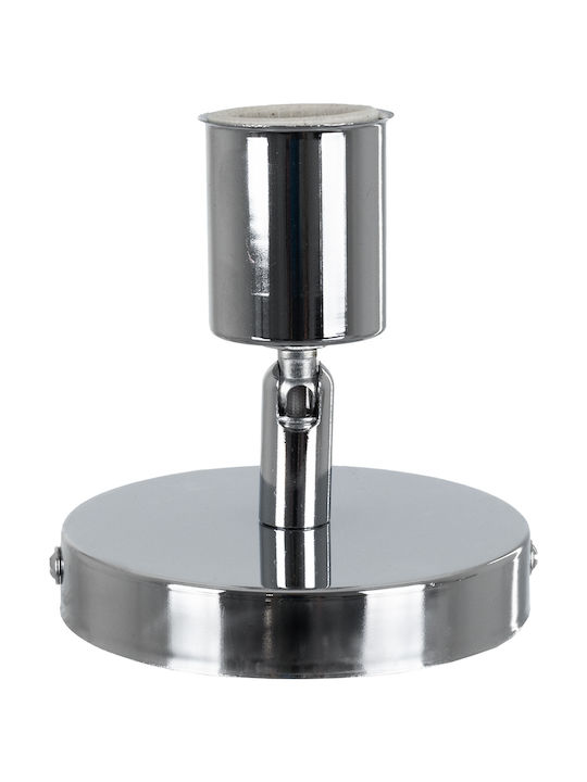 GloboStar Sara Single Spot with Socket E27 in Silver Color