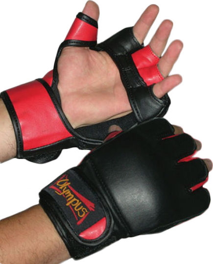 Olympus Sport MMA Gloves Made Of Synthetic Leather Black