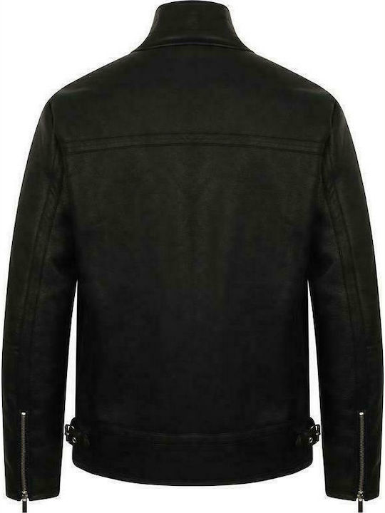 Nines Collection Antares Kunstlederjacke mit Borg-Futter 1J11831 - Schwarz