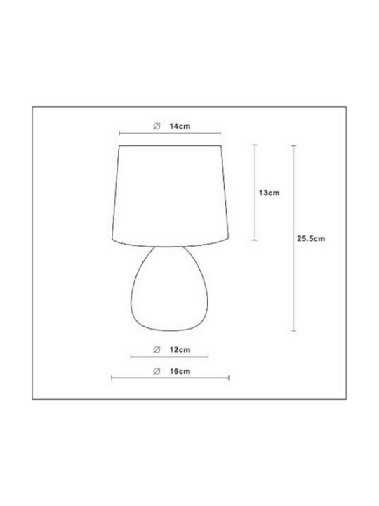 Lucide Lightning Marmo Ceramic Table Lamp for Socket E14 with Black Shade and Gray Base