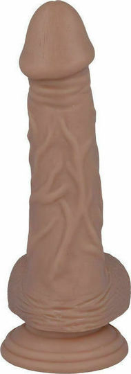 Intense Mr Intense Realistic Cock 16 Γυάλινο Dildo με Όρχεις και Βεντούζα Flesh 19.6cm