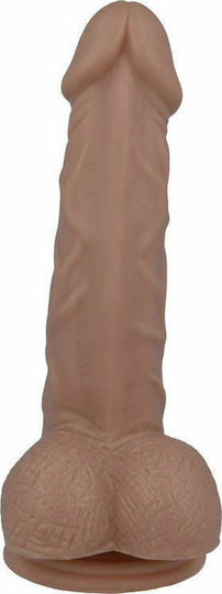 Intense Mr Intense Realistic Cock 16 Γυάλινο Dildo με Όρχεις και Βεντούζα Flesh 19.6cm