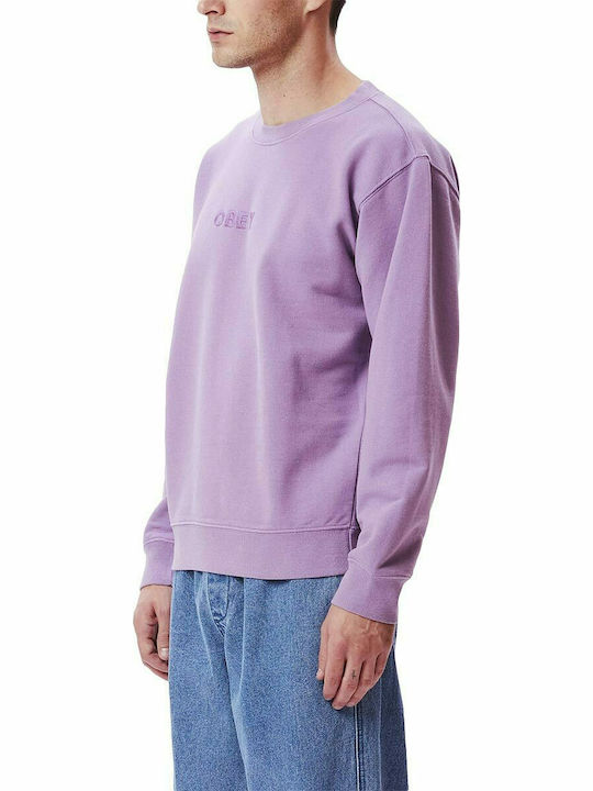 Obey Bold Ideals sweatshirt orchid Men's Regular Fit - 112480104-pu