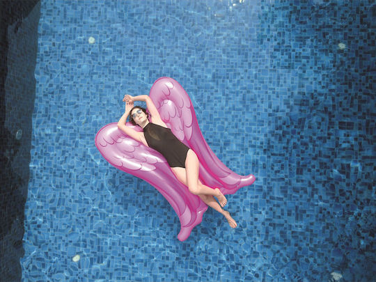 Jilong Aufblasbare Pool-Matratze Meeres-rosa 168cm