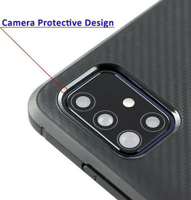 Idol 1991 Carbon Rugged Camera Protective Coperta din spate Silicon rezistent Negru (Galaxy Note 20) 8278785