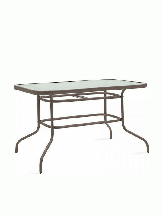 Set Sala De Mese Pentru Exterior Valor Obbi 7 Piese Maro