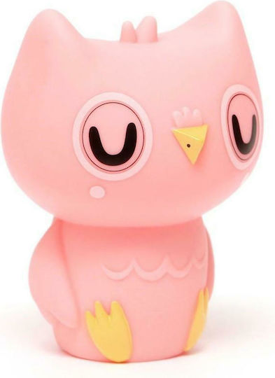 Petit Monkey Led Kids Decorative Lamp Owl Pink 9x9x12.5εκ.