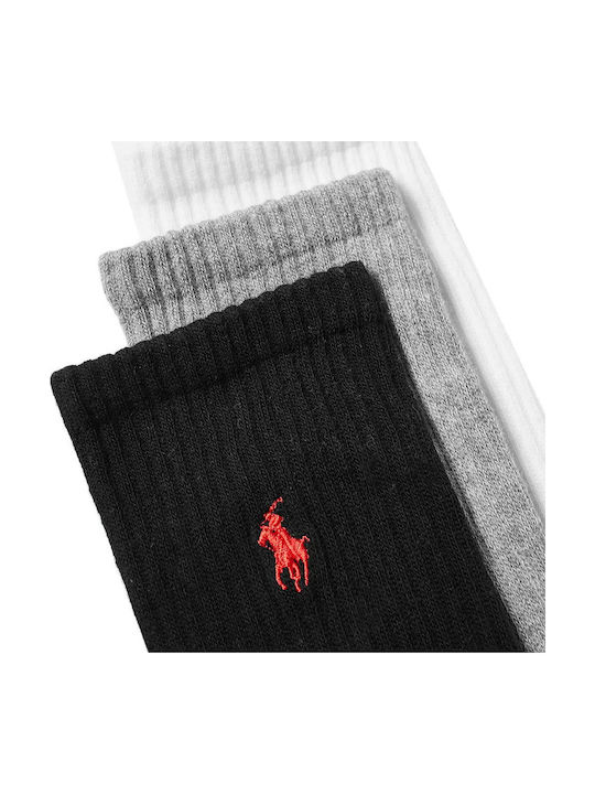 Ralph Lauren Herren Einfarbige Socken Black / White / Grey 3Pack