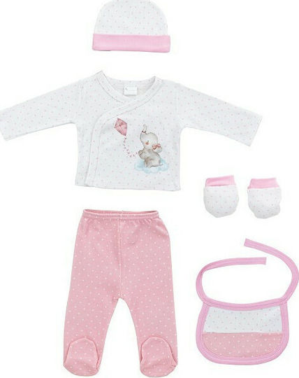 Interbaby Newborn Clothing Set Elefante for Girl for 0-6 months 5pcs