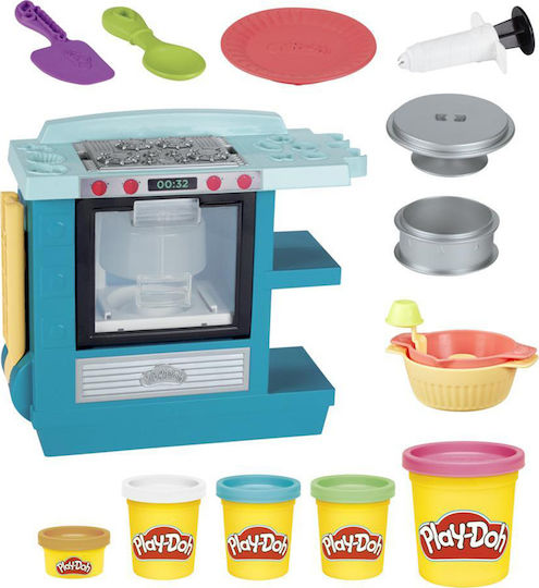 Hasbro Play-Doh Πλαστελίνη - Παιχνίδι Kitchen Creations Rising Cake Oven για 3+ Ετών, 5τμχ