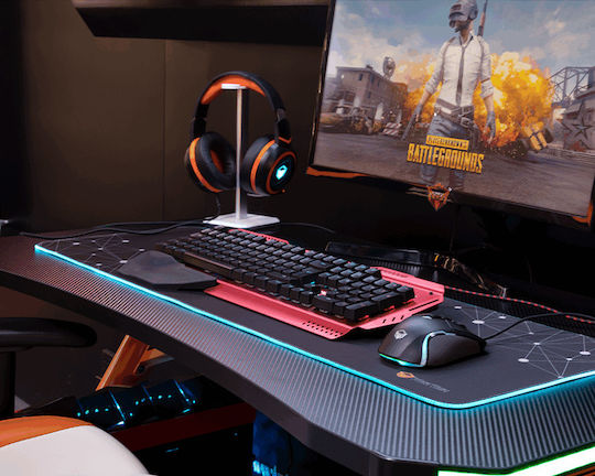 Meetion PD121 Gaming Mouse Pad XXL (880mm) με RGB Φωτισμό μέσω USB Μαύρο 17.007.0007
