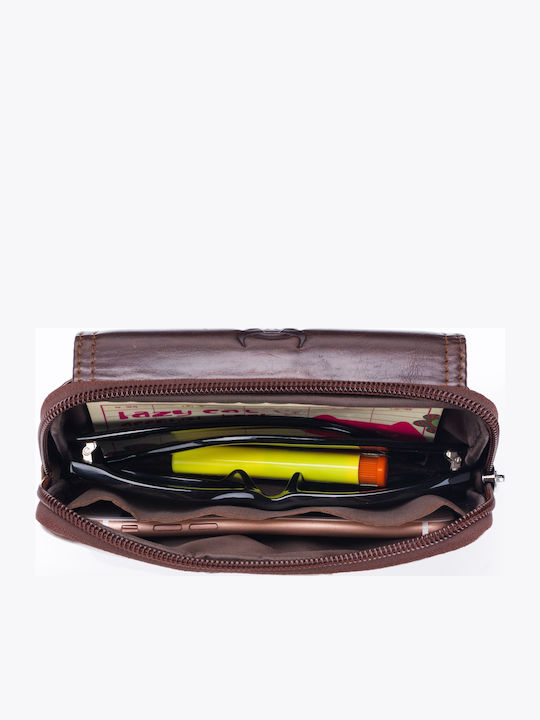 YB-0004 Men's Leather Belt Bag Black
