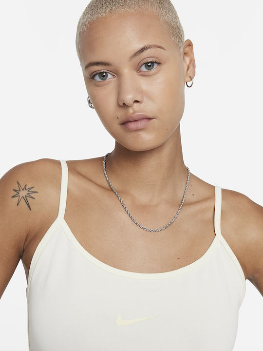 Sportswear Tape Καλοκαιρινό Mini Αθλητικό Φόρεμα με Τιράντα Cashmere