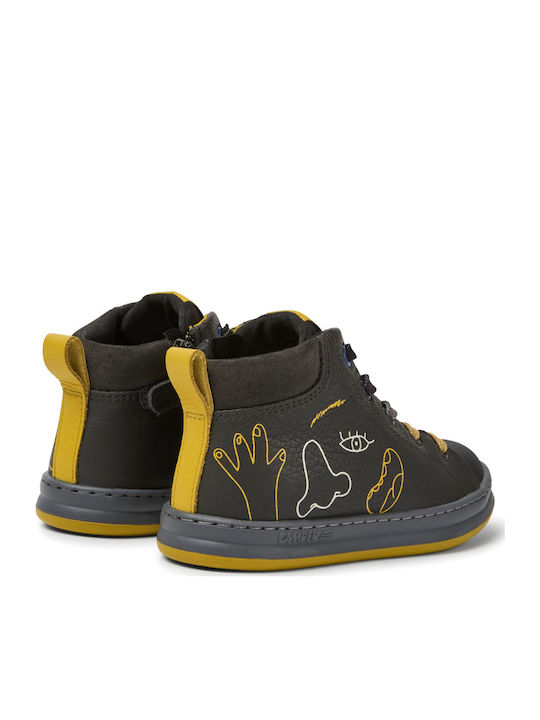 Twins Παιδικά Sneakers High Ανατομικά Γκρι