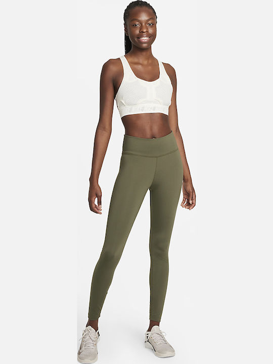 One Women's Long Yoga Legging High Waisted Dri-Fit Khaki