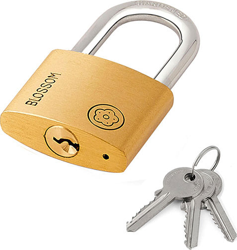 Blossom BC90 Steel Padlock Brass with Key 40mm 4pcs