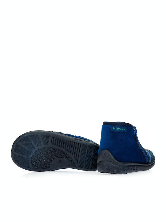 Kinderhausschuhe Stiefel Blau