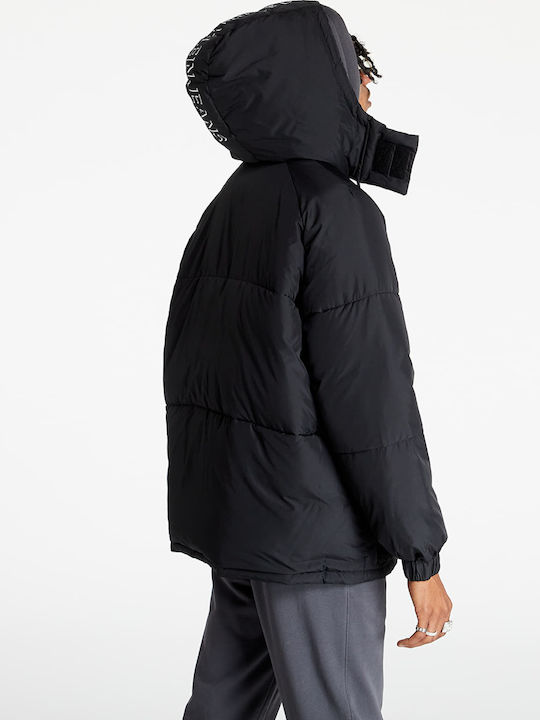 Calvin Klein Geacă pentru bărbați de iarnă Puffer Negru