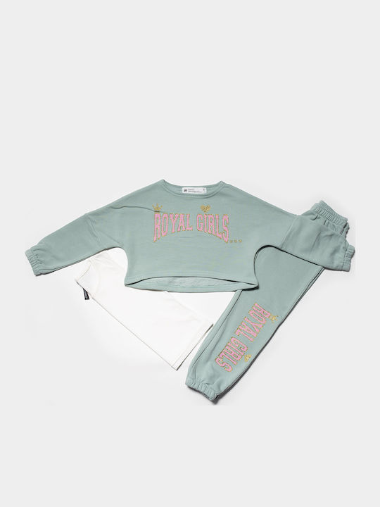 Kinder Sweatpants Set - Jogginganzug Türkis 3Stück