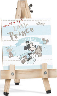 Taufgeschenk mit Bild Mickey Mouse Πρίγκιπας aus Holz