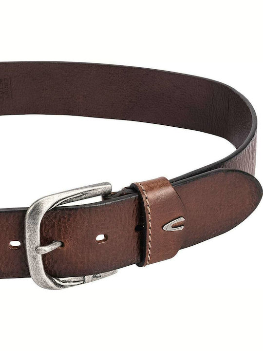 Wide Men's Belt Leather Brown
