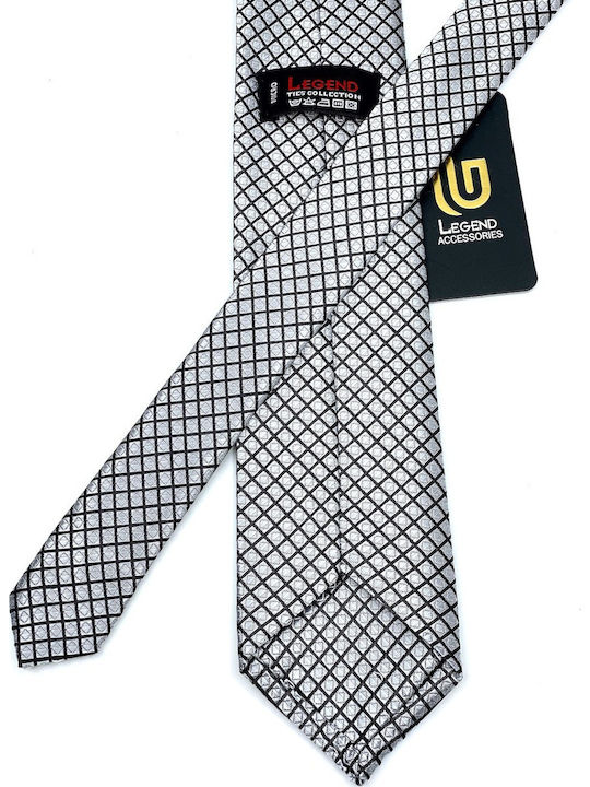 Legend Accessories Synthetic Men's Tie Set Printed Silver