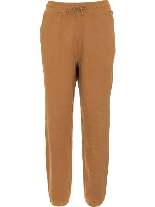 High Waist Sweatpants Jogger Tabac Brown