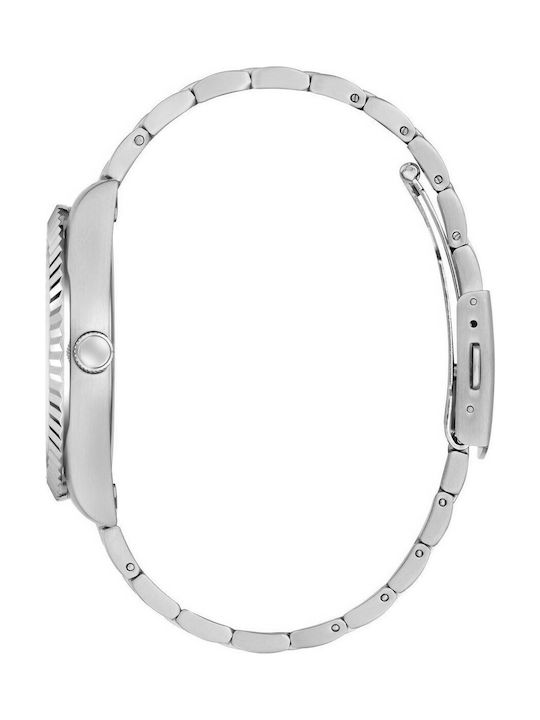 Guess Connoisseur Men's Watch 42mm Battery with Silver Metal Bracelet
