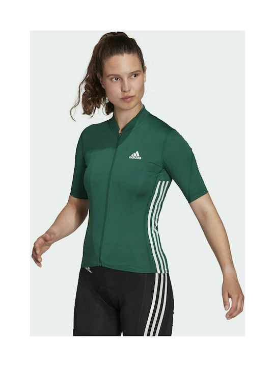 adidas Women's Short Sleeves Cycling Jersey Green