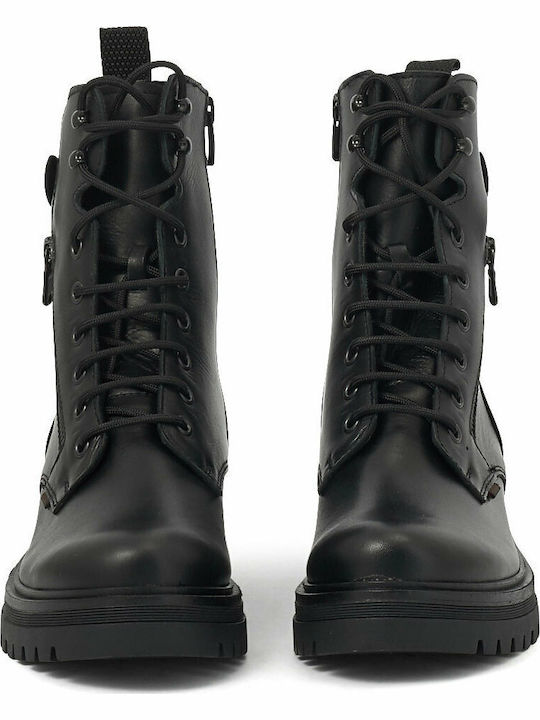Leather Women's Ankle Boots Black