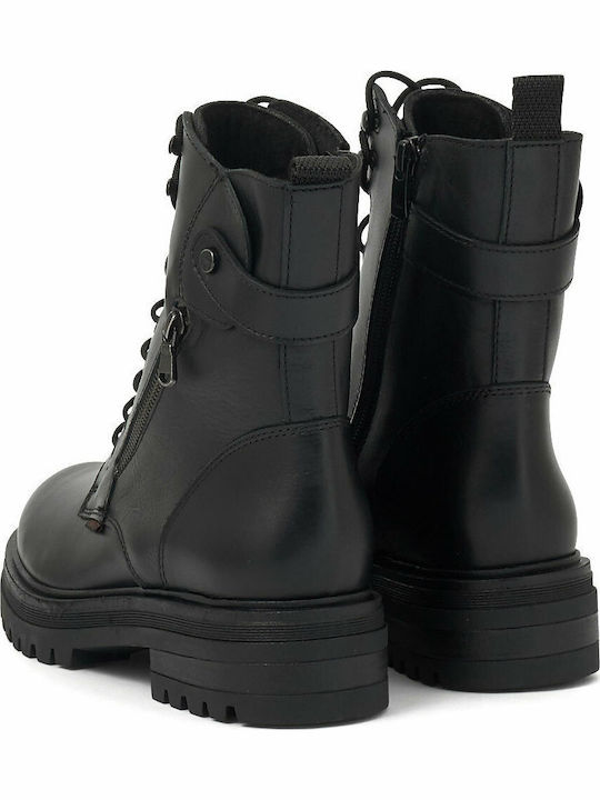Leather Women's Ankle Boots Black