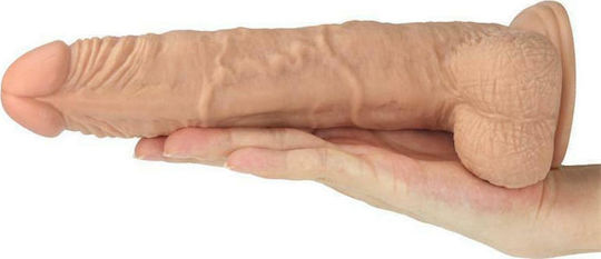 Lovetoy Ρεαλιστικό Dildo με Όρχεις και Βεντούζα Flesh 24cm