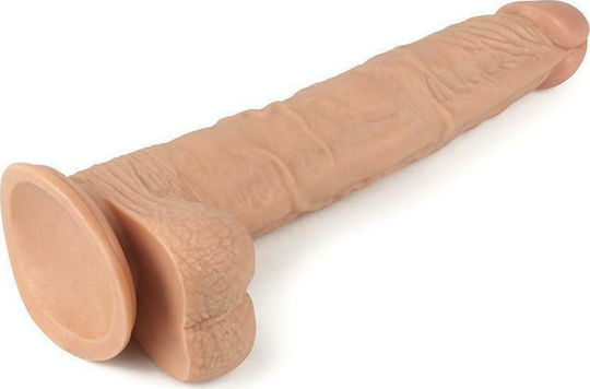 Lovetoy Ρεαλιστικό Dildo με Όρχεις και Βεντούζα Flesh 24cm