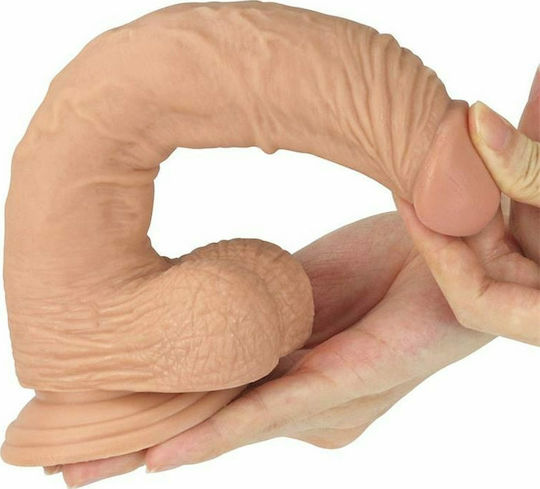 Lovetoy Ρεαλιστικό Dildo με Όρχεις και Βεντούζα Flesh 24cm