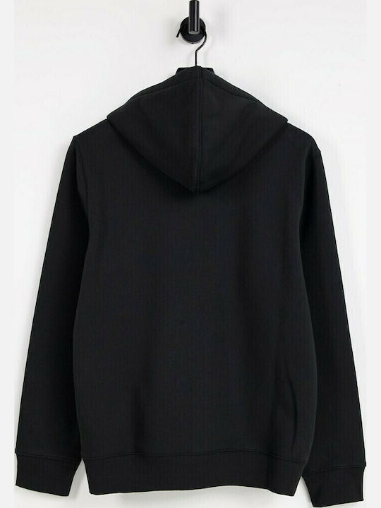 Oakport Cardigan With Hood Black
