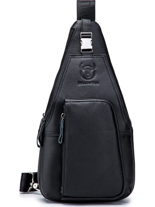 Leather Men's Bag Sling Black