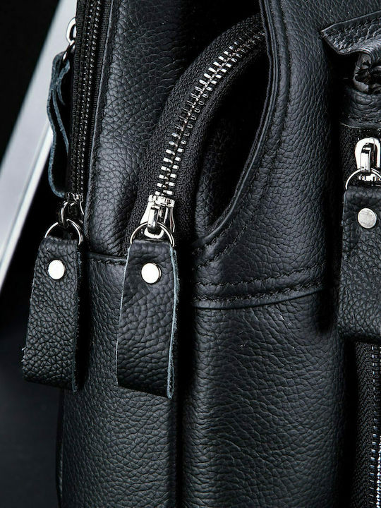 Leather Men's Bag Sling Black