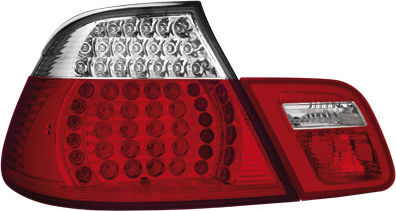 Faruri Spate LED BMW E46 2D Cristal Roșu 1998-2003 4 Bucăți
