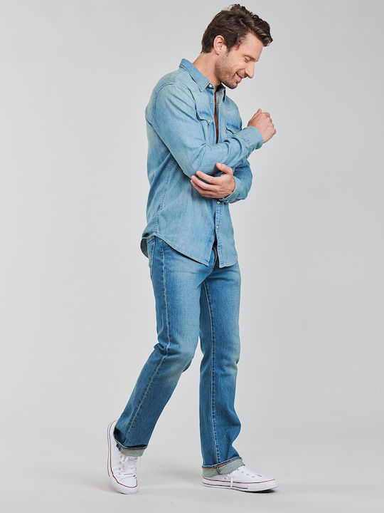 527 Men's Jeans Pants with Slim Fit Blue