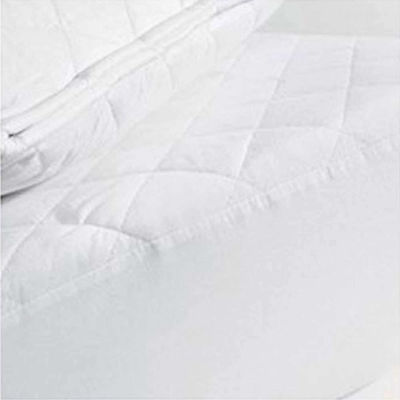 Nef-Nef Homeware King Size Quilted Mattress Cover Fitted Καπιτονέ White 180x200+30cm