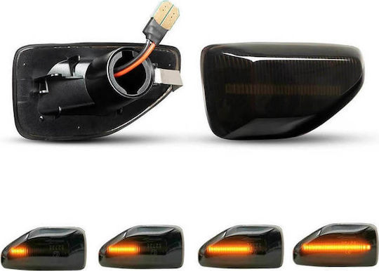 Тъмно Тонирани LED Flash Дачия Сандеро за Dacia Sandero 2012 / Duster 2017 / Logan 2012 2 Бройки