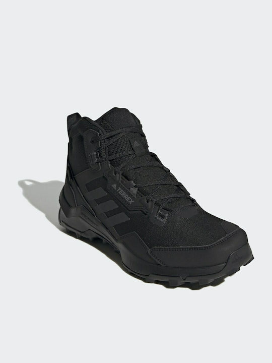 adidas Terrex AX4 Mid GTX Men's Hiking Boots Waterproof with Gore-Tex Membrane Core Black / Carbon / Grey Four