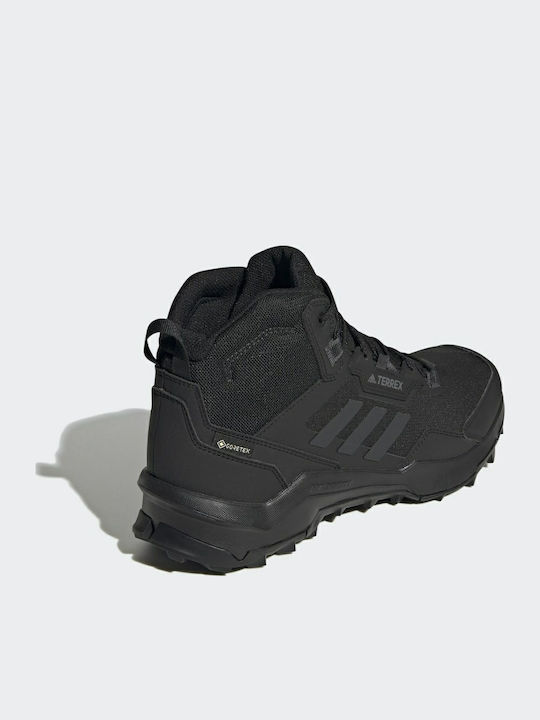 adidas Terrex AX4 Mid GTX Men's Hiking Boots Waterproof with Gore-Tex Membrane Core Black / Carbon / Grey Four