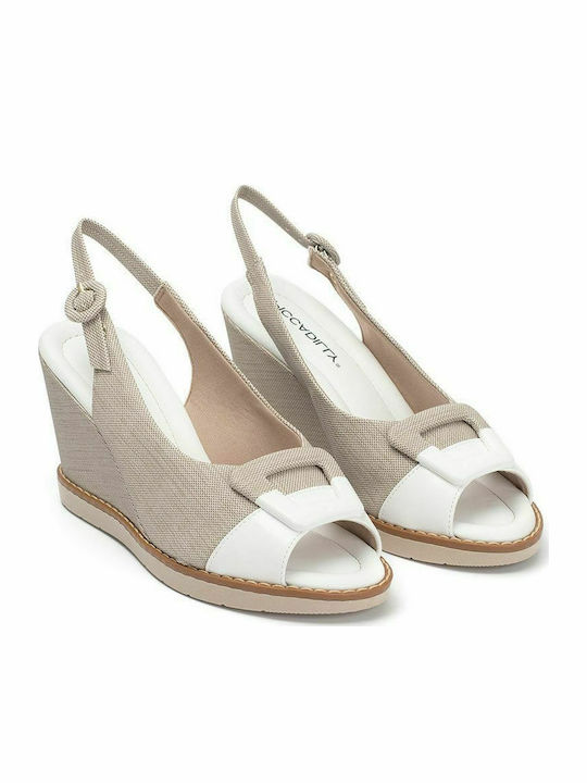 Piccadilly Anatomic Women's Ankle Strap Platforms Beige