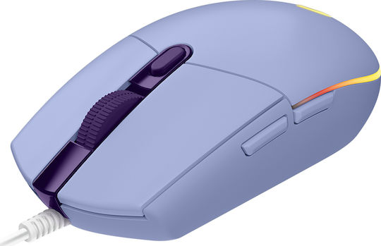 Logitech G203 LightSync RGB Геймърска Мишка 8000 DPI Лилав