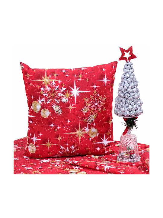 Viopros Christmas Decorative Pillow Square Red 45x45pcs