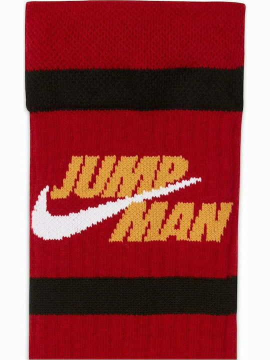 Jordan Legacy Μπασκετικές Κάλτσες Κόκκινες 1 Ζεύγος